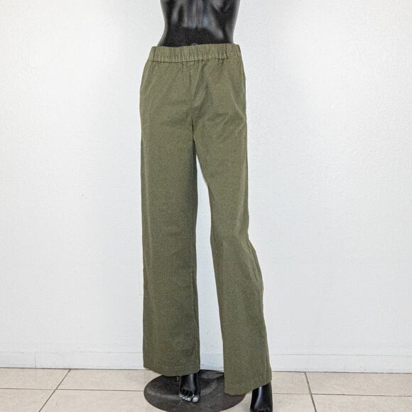 ANINE BING Women's High Rise Khaki Koa Trousers Wide Leg size Medium - Picture 2 of 14
